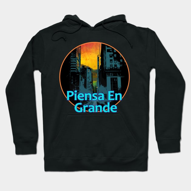 Circulo Abstracto Paseo Ciudad Noche Hoodie by Lebihanto